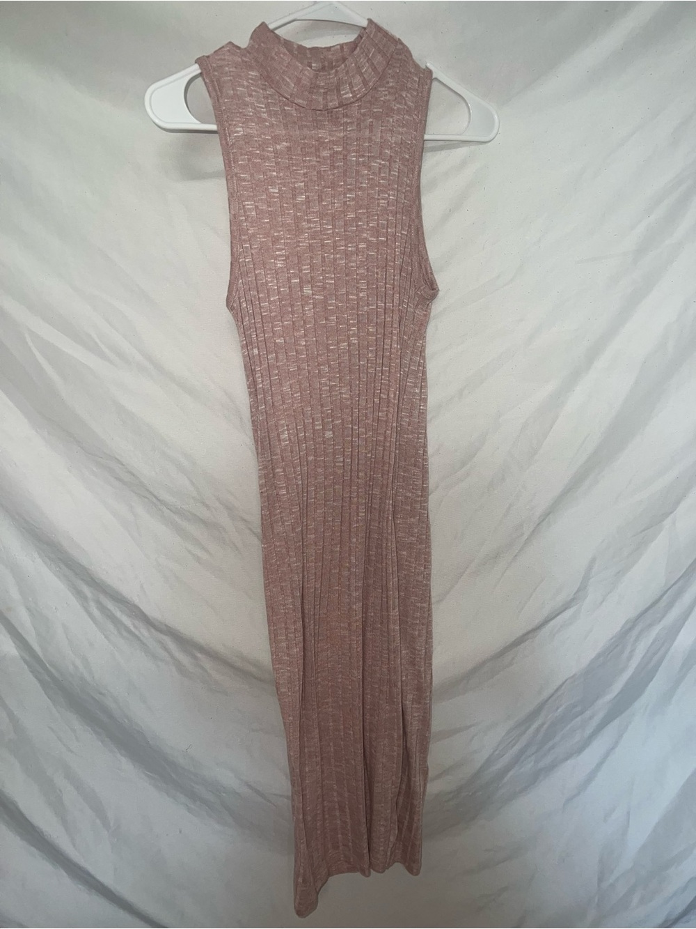 American Dream Sleeveless Ribbed Maxi Dress - Dusty Mauve